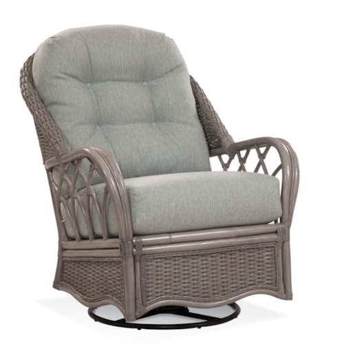 Coastal Swivel Glider Accent Chair