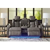 Michael Alan Select Fyne-Dyme Power Reclining Loveseat With Console