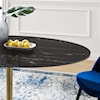Modway Lippa 60" Oval Marble Dining Table