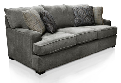 Casual Sofa with Nailhead Trim