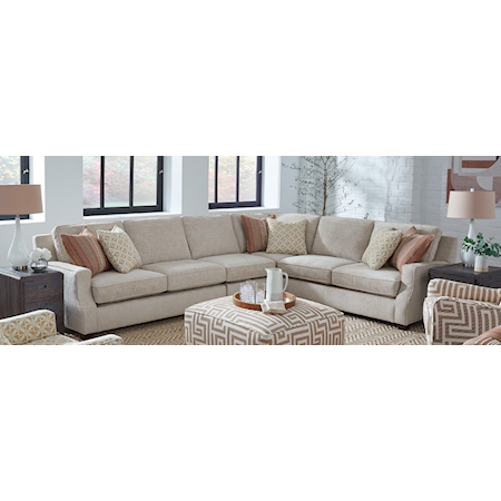 Contemporary 4-Piece Sectional Sofa