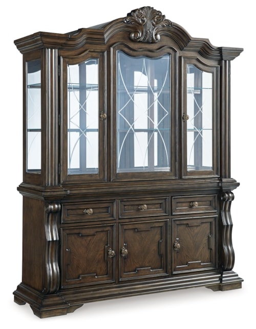 Traditional Dining Buffet And Hutch