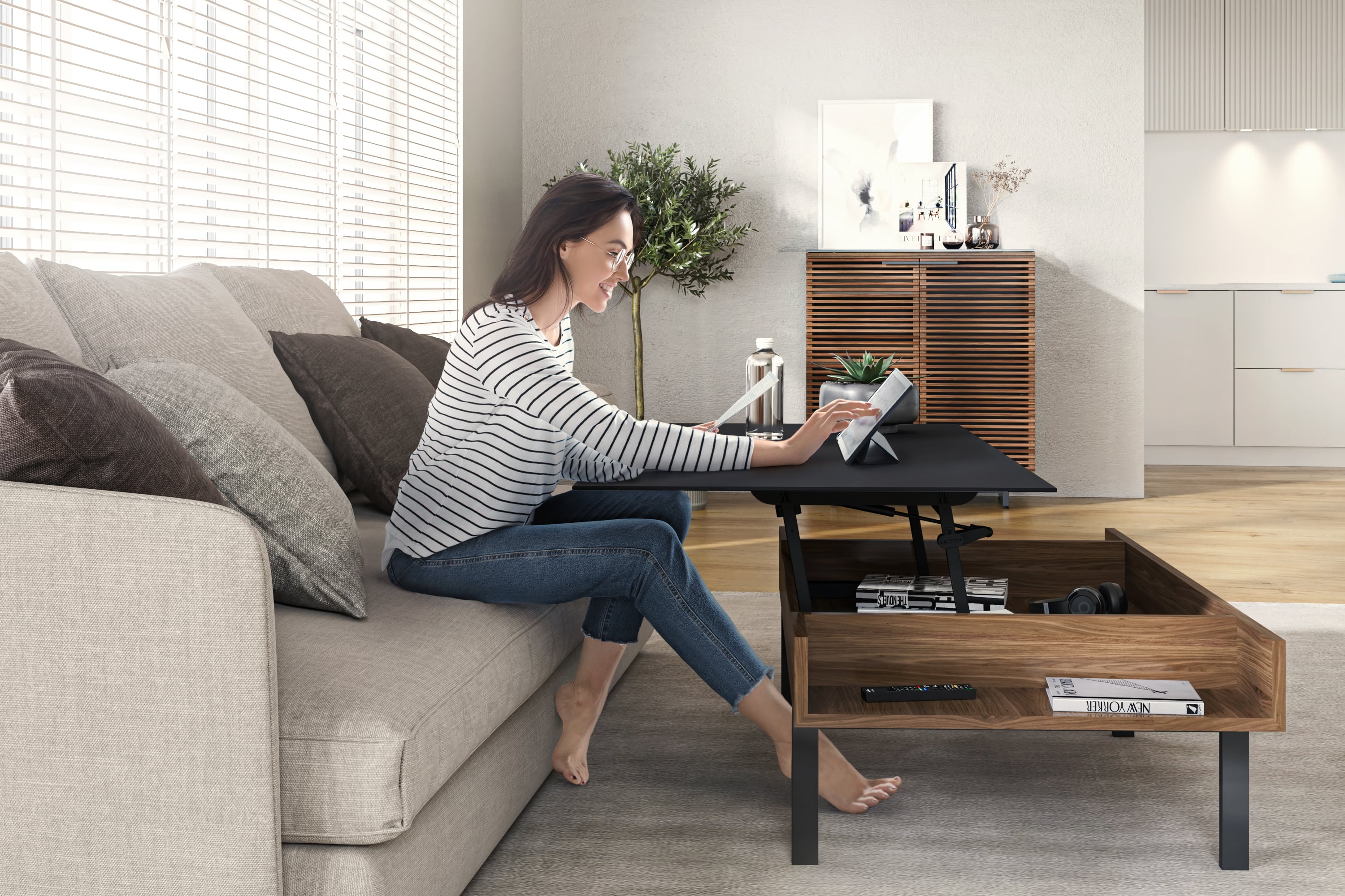 BDI Reveal Lift Top Coffee Table