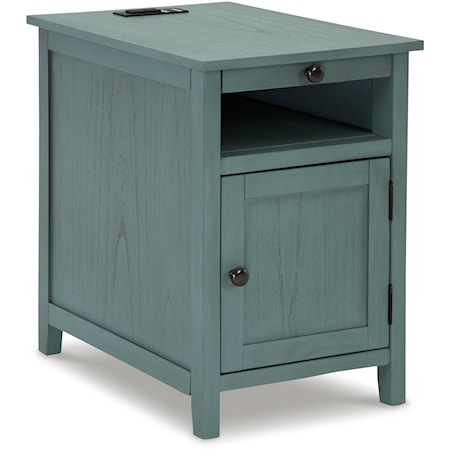 Teal Chairside End Table
