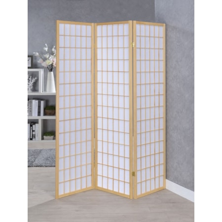 3-Panel Room Divider Folding Shoji Screen