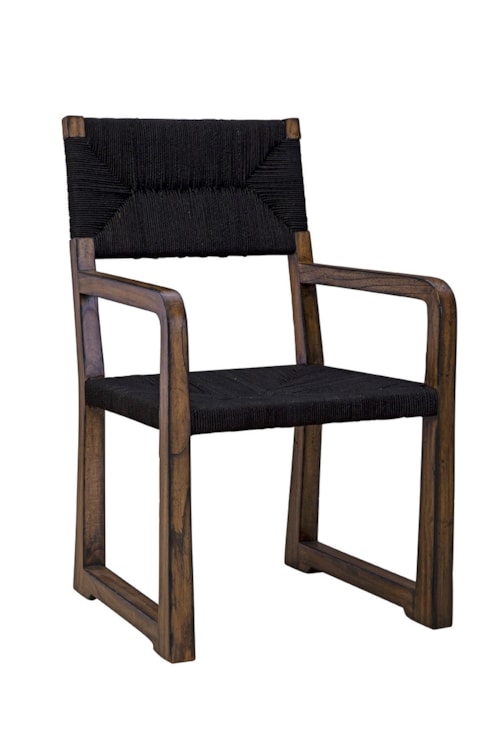 Rustic Dining Chair with Rope Seat