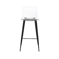 Contemporary Acrylic Bar Height Stool