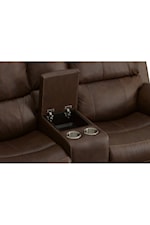 Flexsteel Henry Casual Power Reclining Loveseat with Power Headrest and Power Lumbar Support