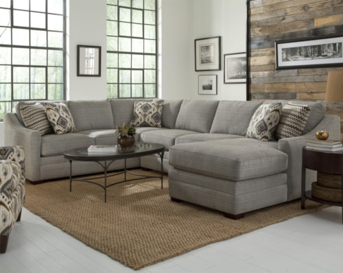 Customizable Four Piece Sectional Sofa