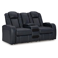 Power Reclining Console Loveseat with Adjustable Headrest