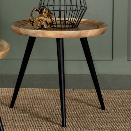 Zoe Wood Side End Table and