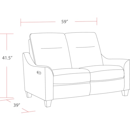 Power Reclining Sofa and Loveseat Set