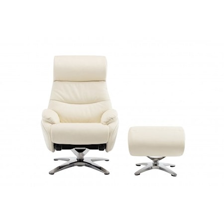 Swivel Recliner and Ottoman Set