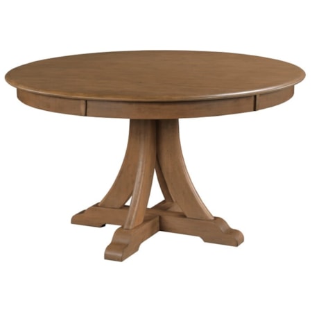 54" Round Quad Table, Latte