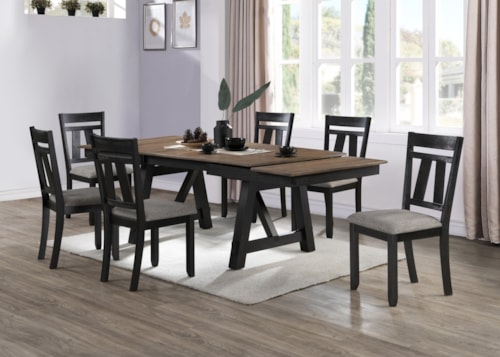 Maribelle 7-Piece Farmhouse Dining Set