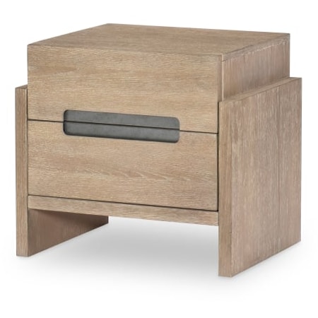 Transitional Nightstand with Two Drawers