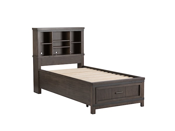 3-Piece Full Panel Bookcase Bed Set