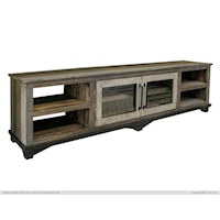 Rustic 93-Inch TV Stand with Storage