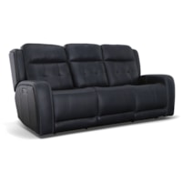 Power Headrest Reclining Sofa with USB Ports and Drop-Down Table