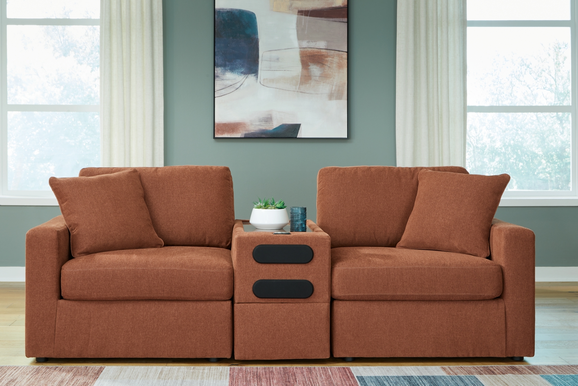 Signature Design by Ashley Modmax Sectional With Audio Console