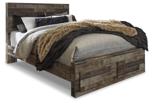 Queen Panel Bed With 2 Storage Drawers