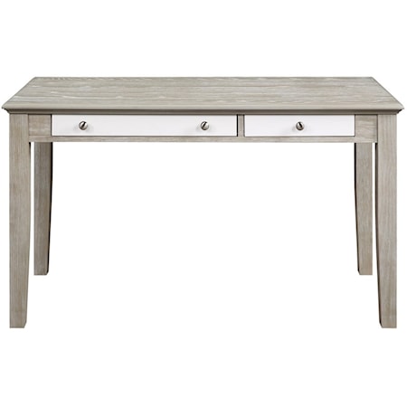 Contemporary 54" Table Desk with Drop-Front Keyboard Drawer
