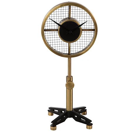 Gio Brass Table Clock