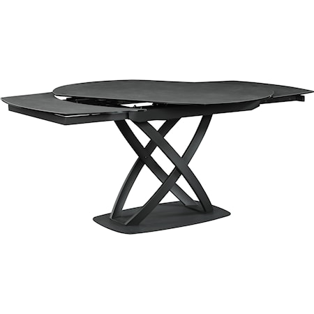 Coaster Modern Dining 102310 White Dining Table with Chrome Metal Base, Arwood's Furniture
