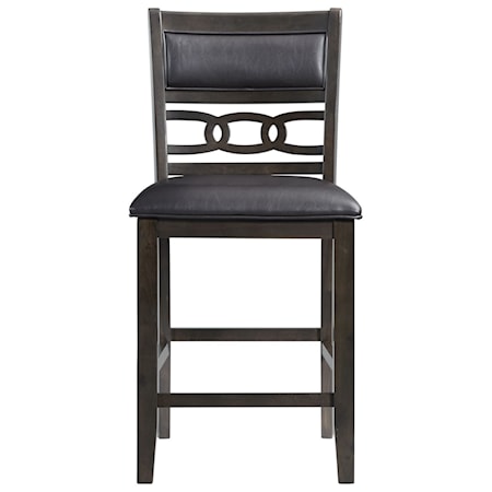 Counter Height Faux Leather Side Chair