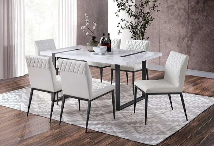 Alessia 7-Piece Dining Set by Furniture of America at Furniture and More