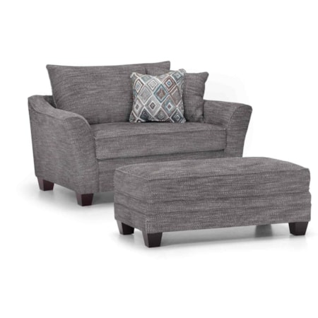 Chair and Ottoman Set