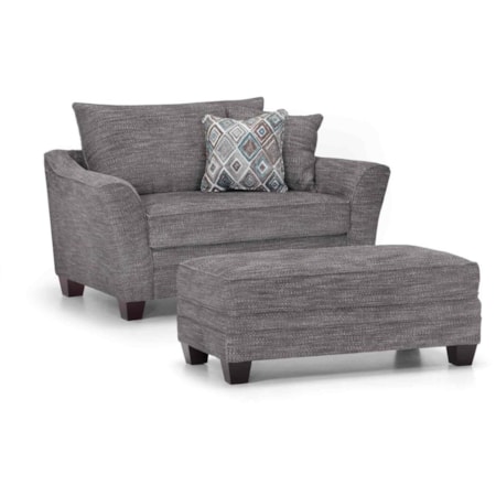 Chair and Ottoman Set