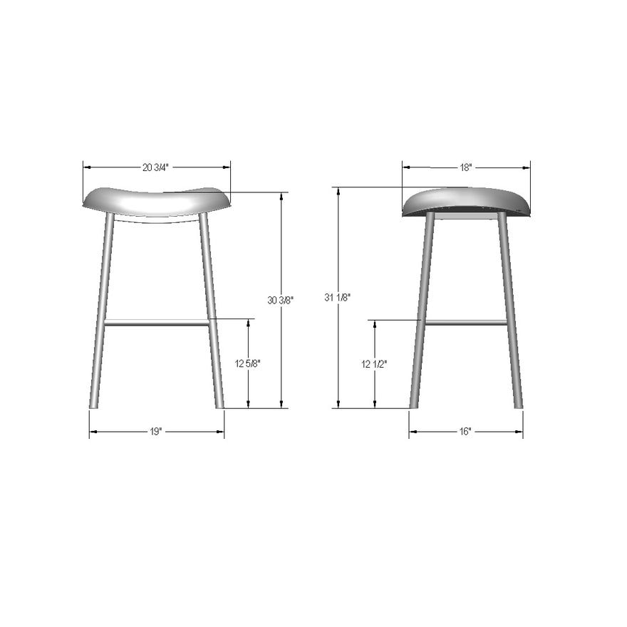 Amisco Willo Upholstered Bar Height Stool