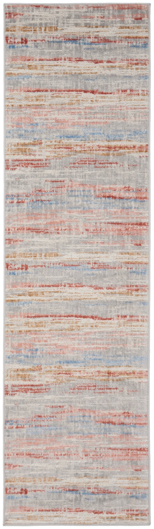 2'3" x 7'6" Ivory Multicolor Runner Rug
