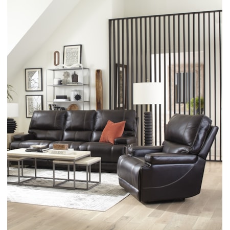 Power Reclining Sofa and Recliner Set