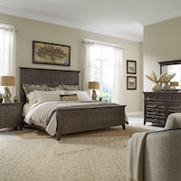 Traditional 4-Piece King Panel Bedroom Set