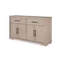 Contemporary Credenza with Adjustable Wine Storage