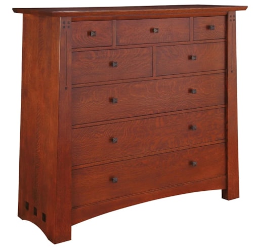 Mid-Century Modern 8-Drawer Bedroom Chest