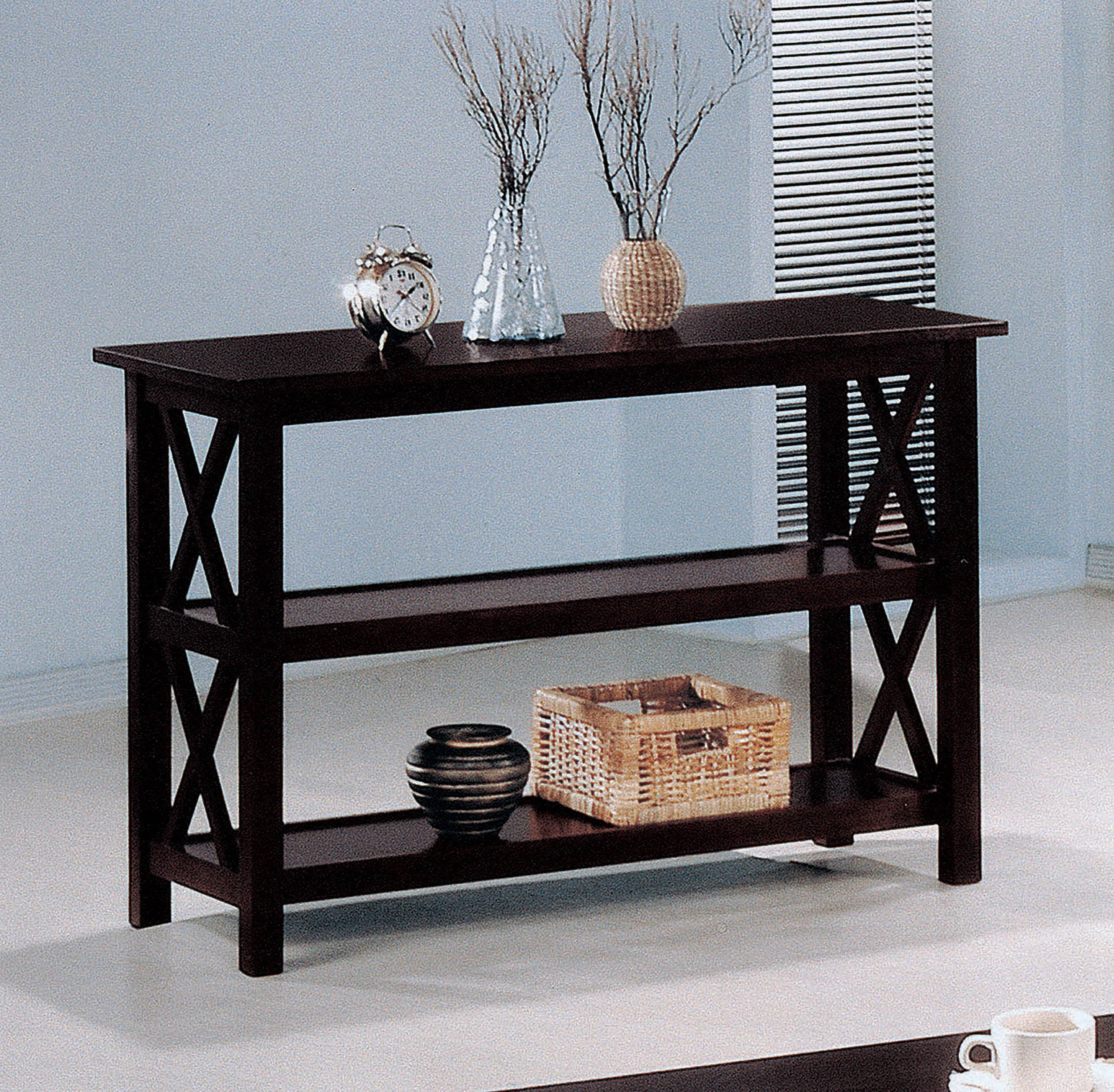Rachelle 2-shelf Wood Console Table Deep