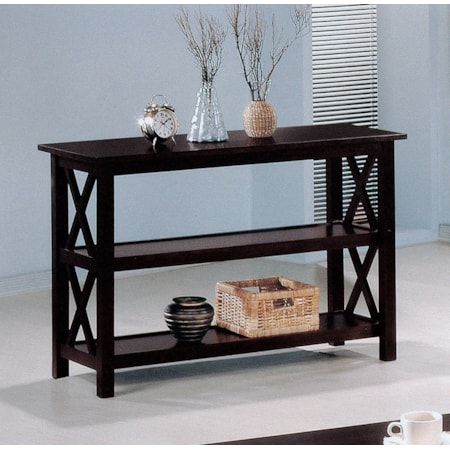 Rachelle 2-shelf Wood Console Table Deep