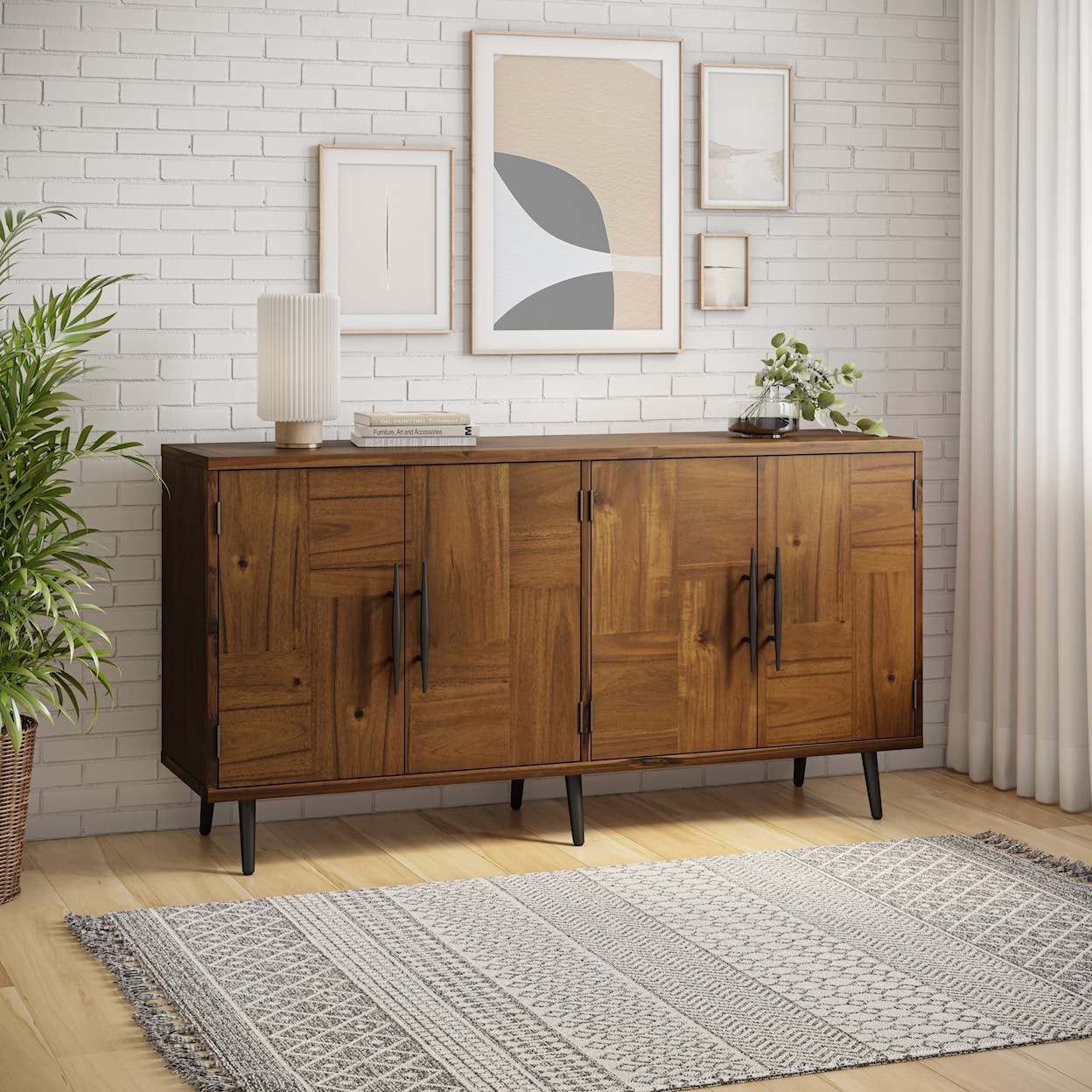 Jofran Colhane 4-Door Accent Cabinet