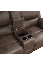 Homelegance Proctor Casual Dual Power Reclining Loveseat with Center Console and USB Port