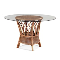 Coastal 48" Round Dining Table with Glass Top