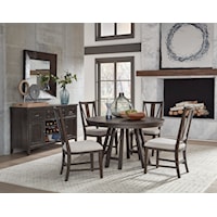 5-Piece Dining Set with Round Table