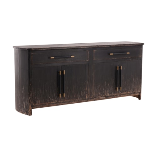 Transitional 4-Door Sideboard with 2 Drawers