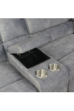 Steve Silver Simone Casual 4-Seat Power Reclining Sectional Sofa with USB Ports and Cupholders