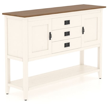 Transitional Customizable Storage Sideboard with Lower Shelf