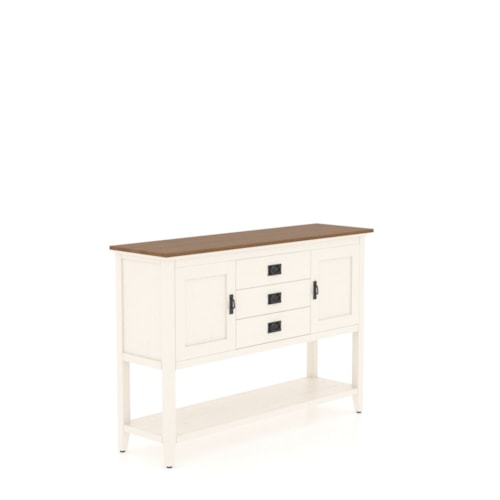 Transitional Customizable Storage Sideboard with Lower Shelf