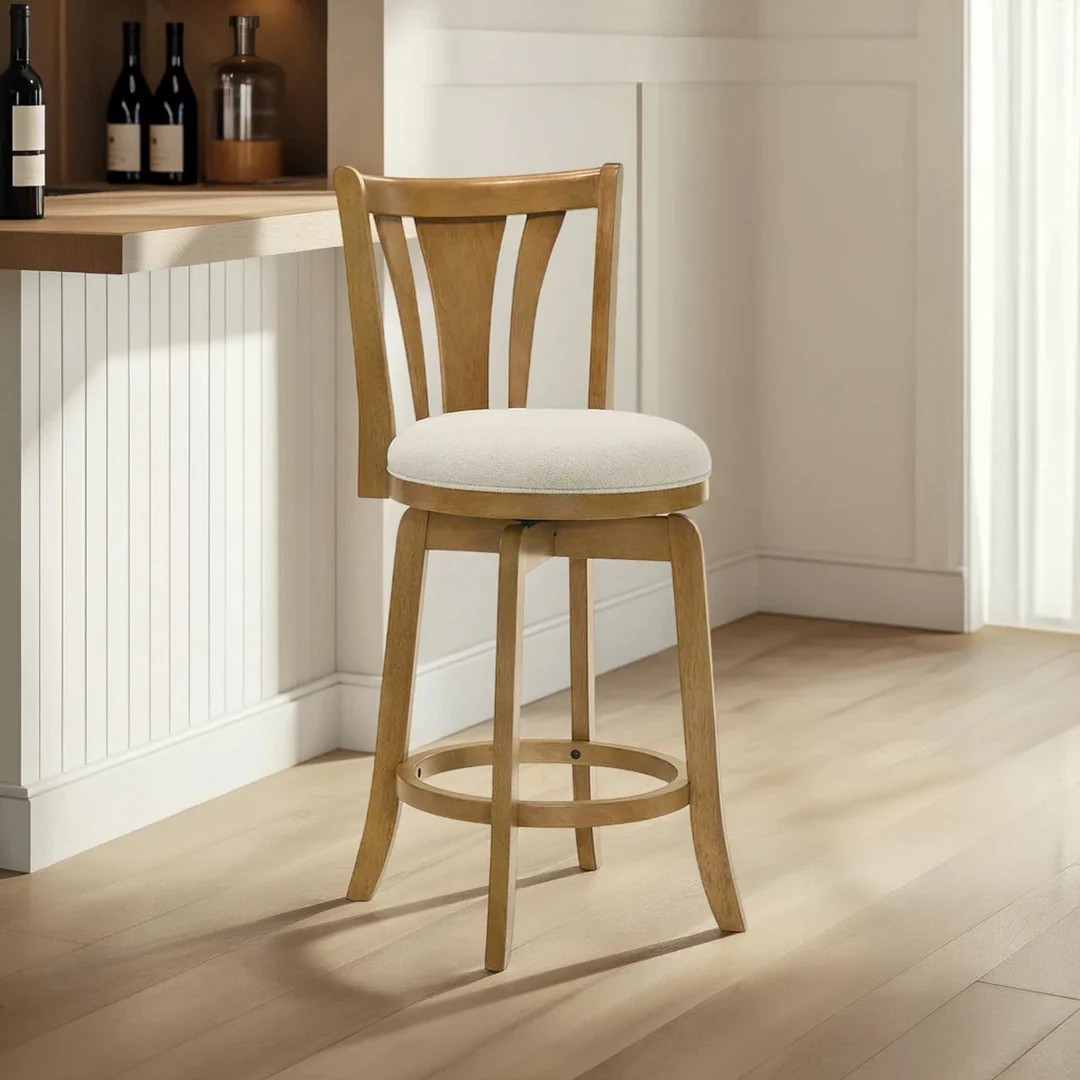 Upholstered Swivel Barstool