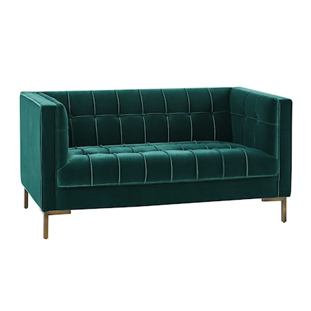 Green Velvet Loveseat